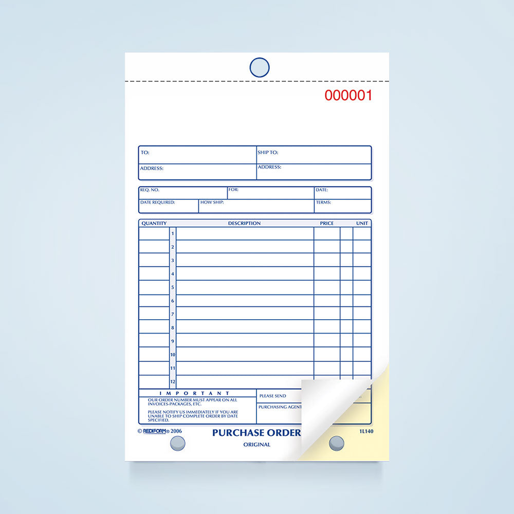 Purchase Orders Forms