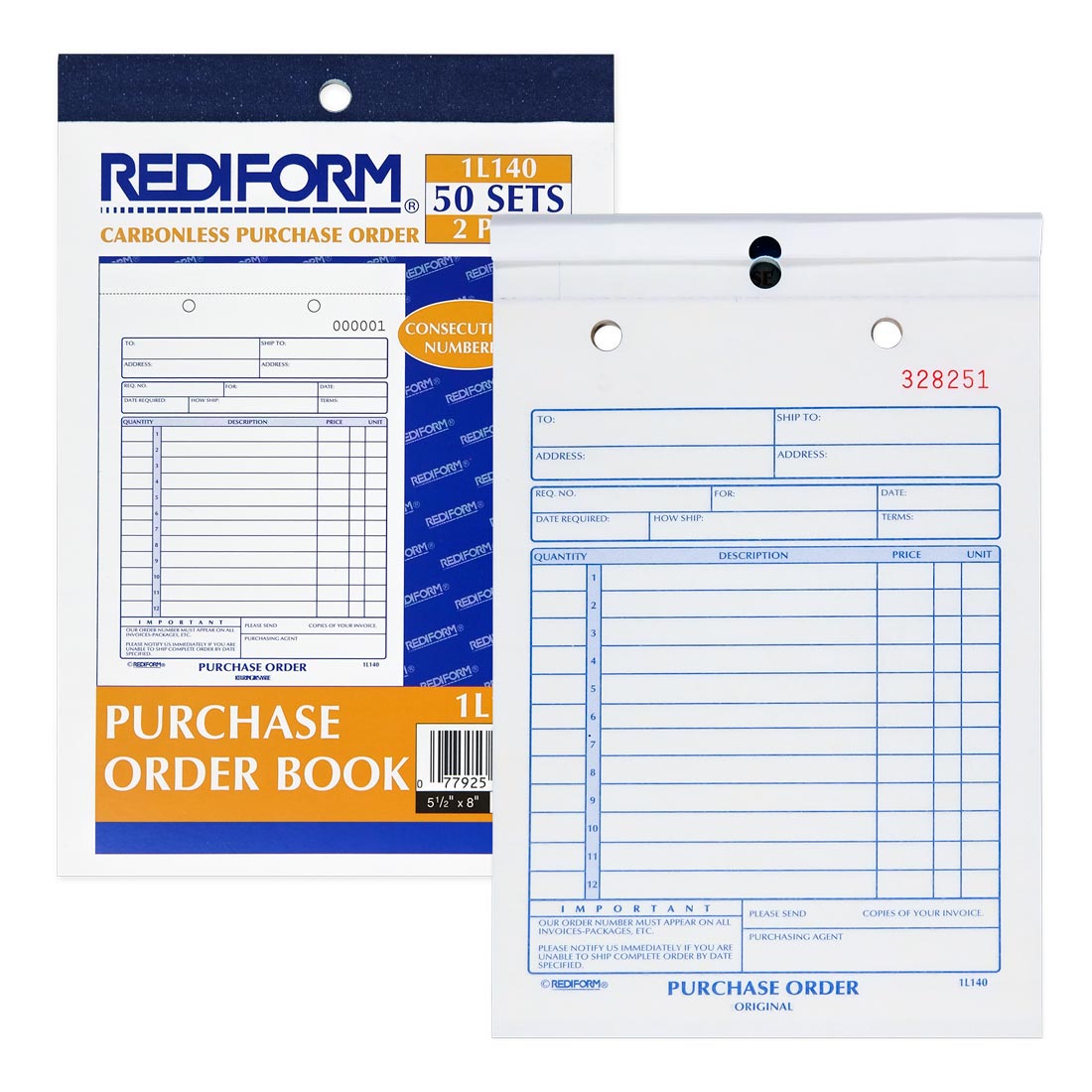 Purchase Order Book 1L140