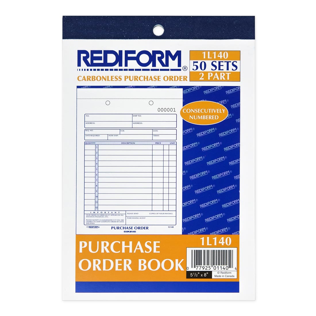 Purchase Order Book 1L140