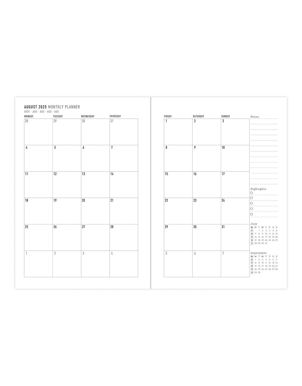 Letts Paisley A6 Week to View Planner 2025-2026 - Multilanguage 26-030850 #color_salamander