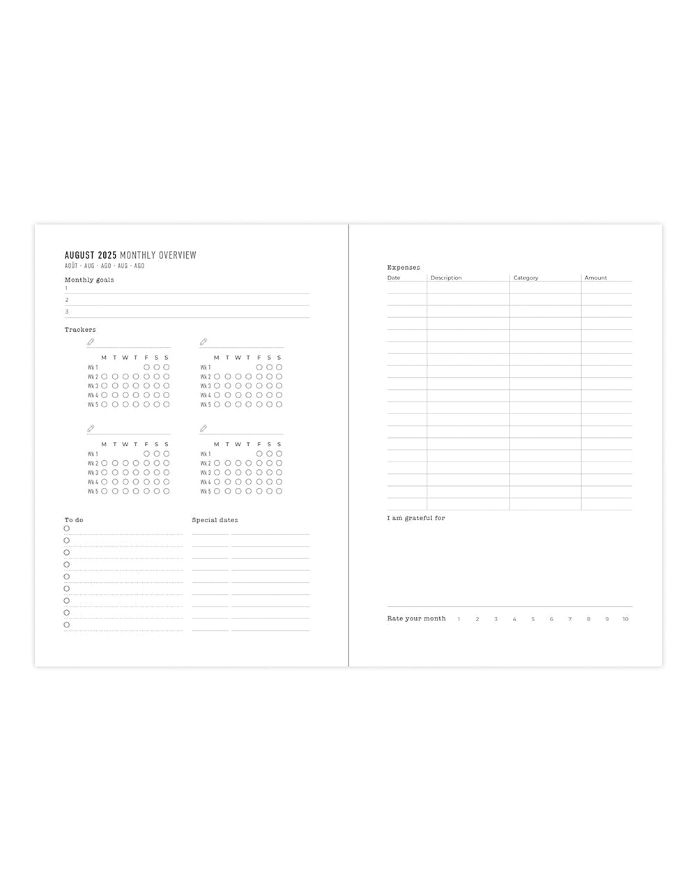 Letts Paisley A6 Week to View Planner 2025-2026 - Multilanguage 26-031137 #color_owl