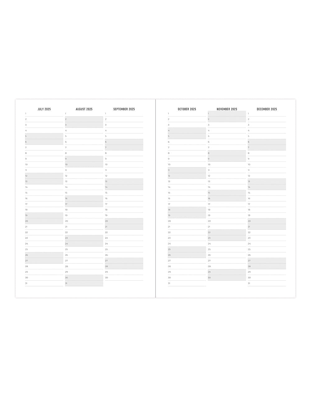 Letts Spring Valley A5 Week to View 18-Month Planner 2025-2026 - Multilanguage 26-031798 #color_spring-valley-green