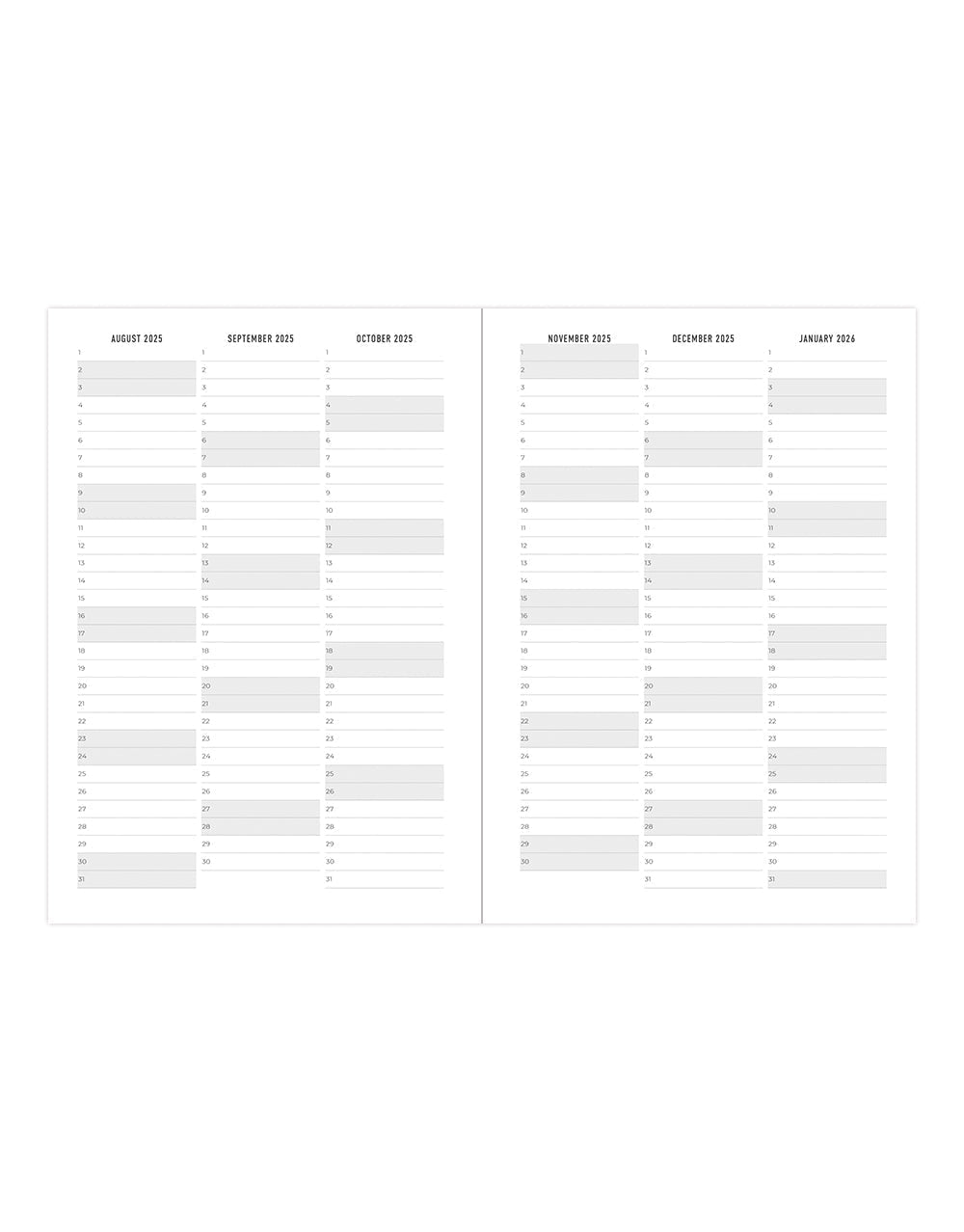 Letts Botanics A5 Week to View Planner 2025-2026 - Multilanguage 26-031919 #color_botanics-plum