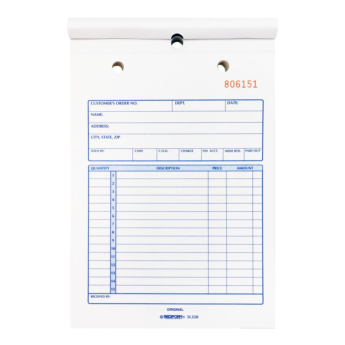 Sales Book 5L320