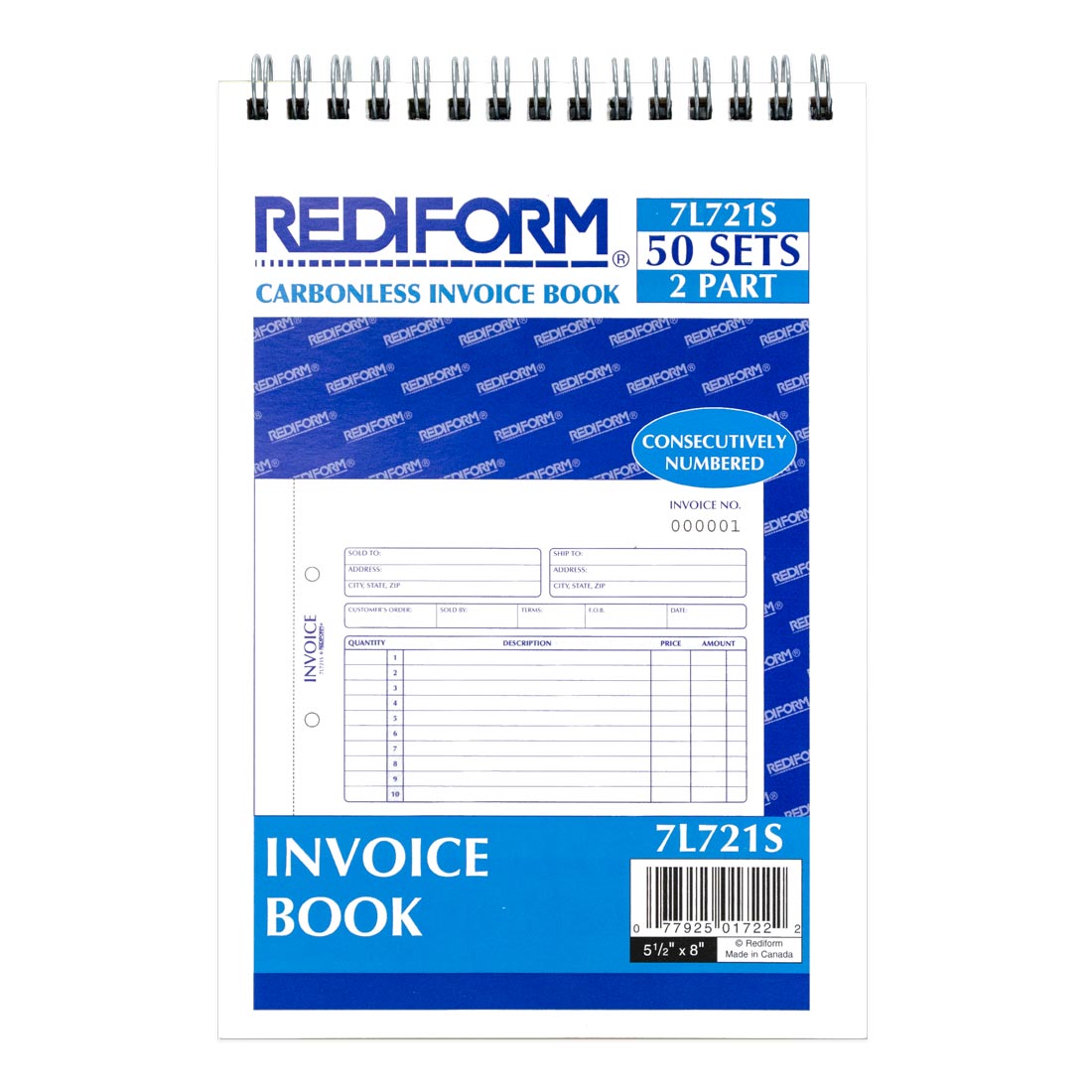 Invoice Book 7L721S