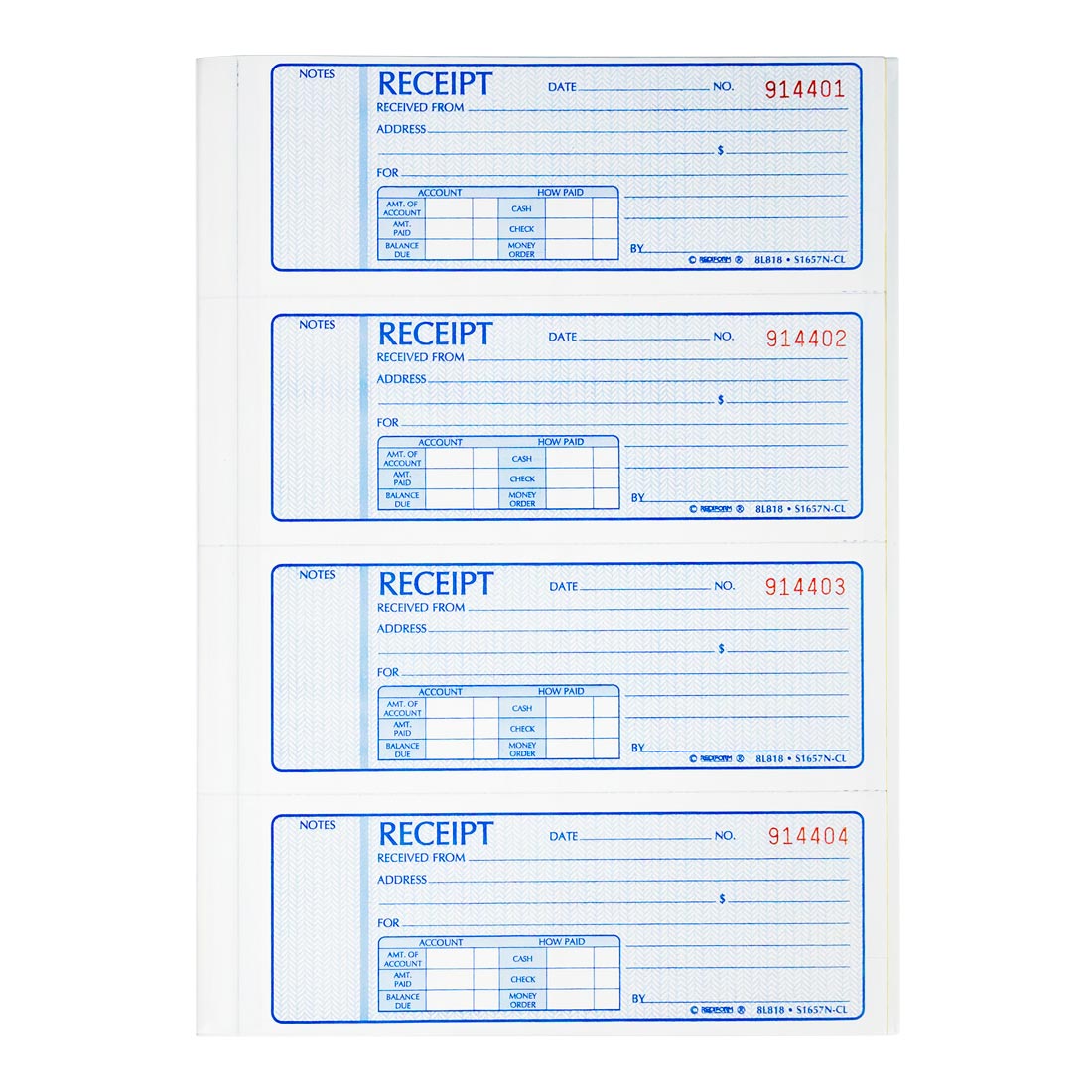 Money Receipt Book 8L818