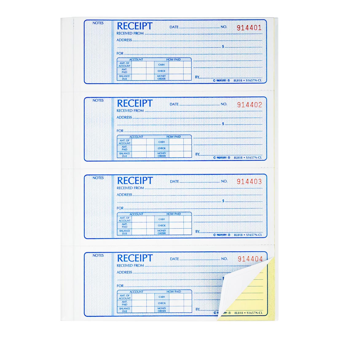 Money Receipt Book 8L818