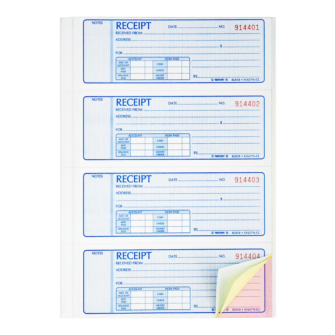 Money Receipt Book 8L818