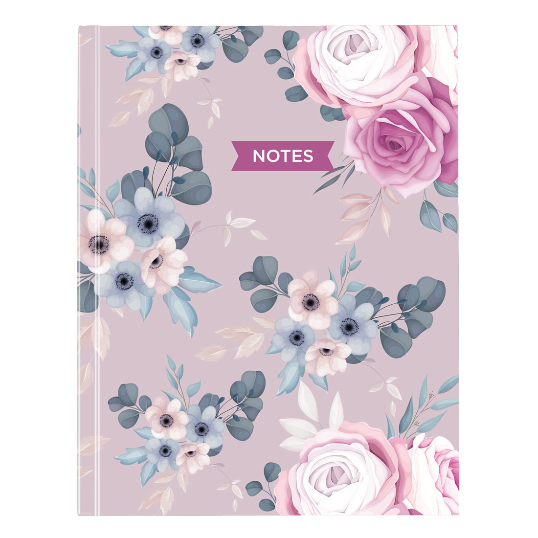 Blueline Notebook Lavender A9.02#color_lavender-floral