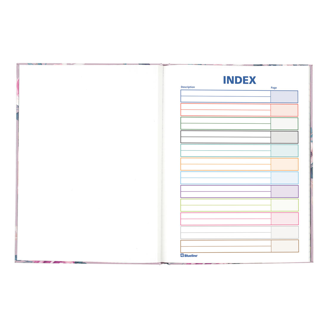 Blueline Notebook Lavender A9.02#color_lavender-floral