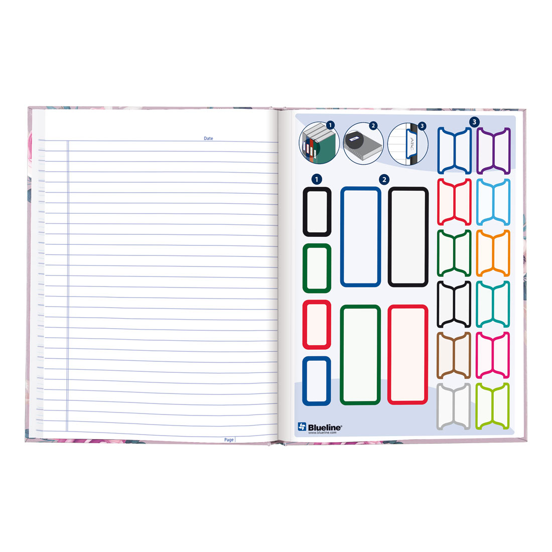 Blueline Notebook Lavender A9.02#color_lavender-floral