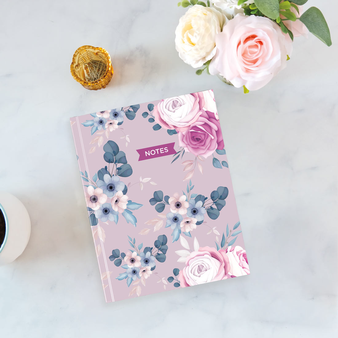 Blueline Notebook Lavender A9.02#color_lavender-floral