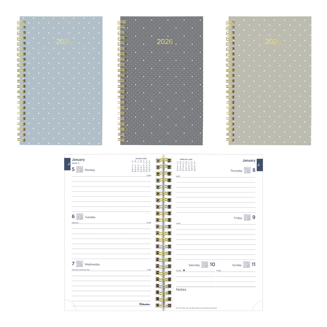 Blueline Minimalist Weekly/Monthly Planner 2026 C101PT.ASX-26