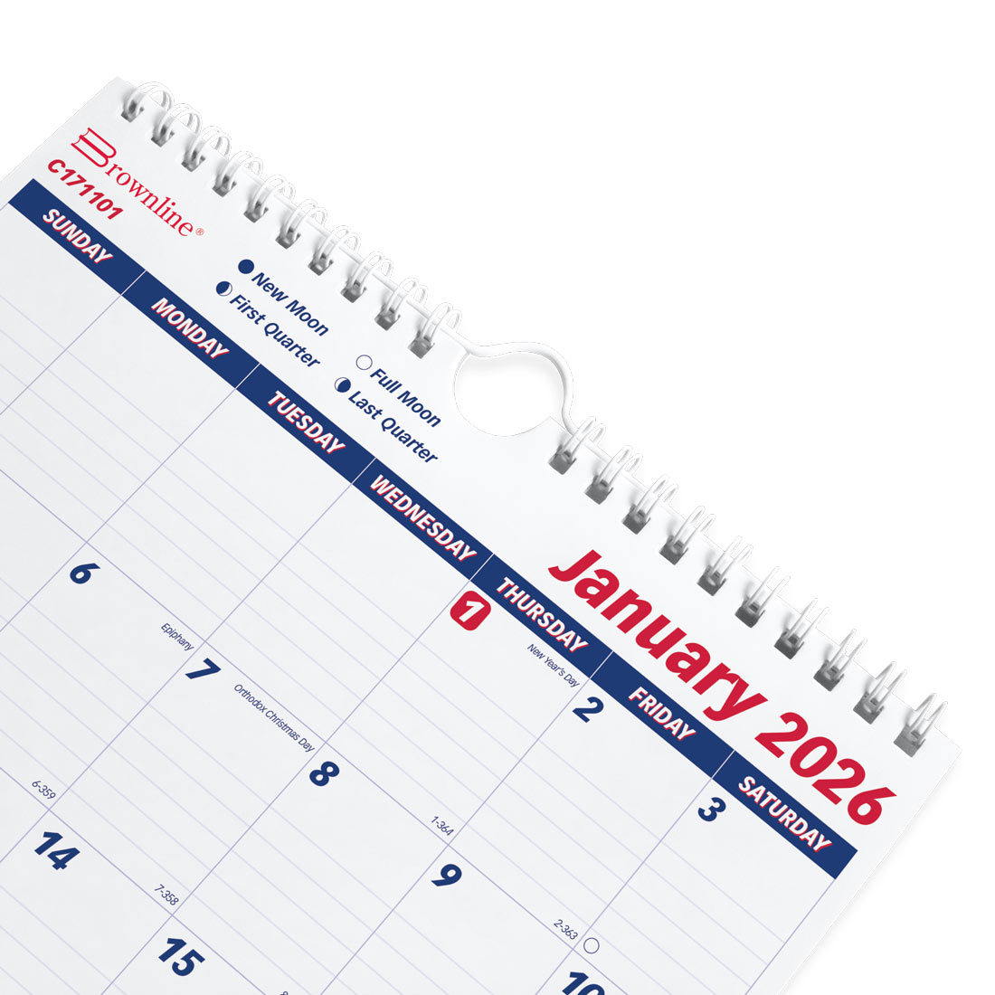Brownline Monthly Wall Calendar, 2026 C171101-26