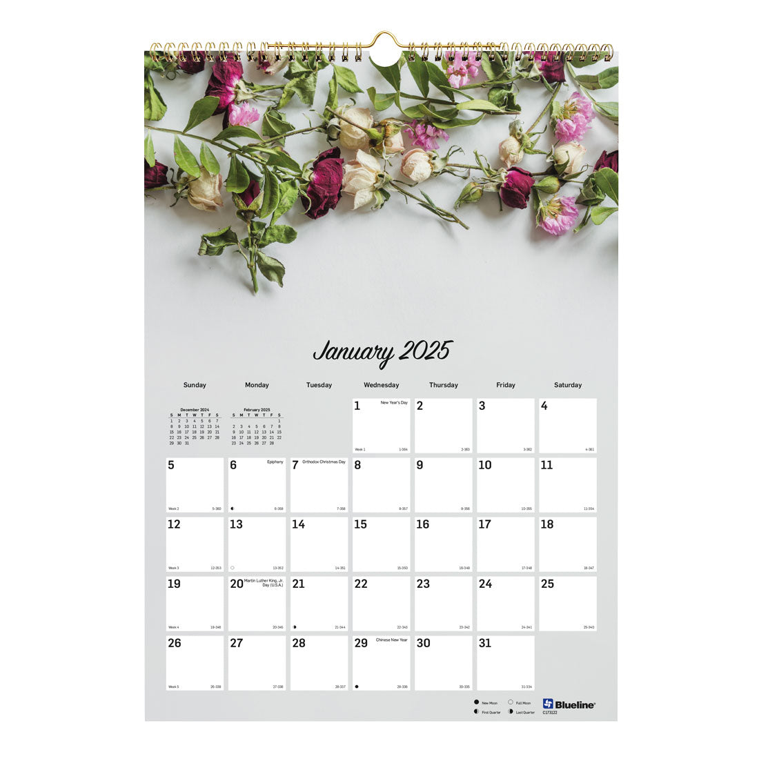 Romantic Monthly Wall Calendar 2025 (C173122-25) | Rediform romantic-monthly-wall-calendar-2025-c173122-25-rediform