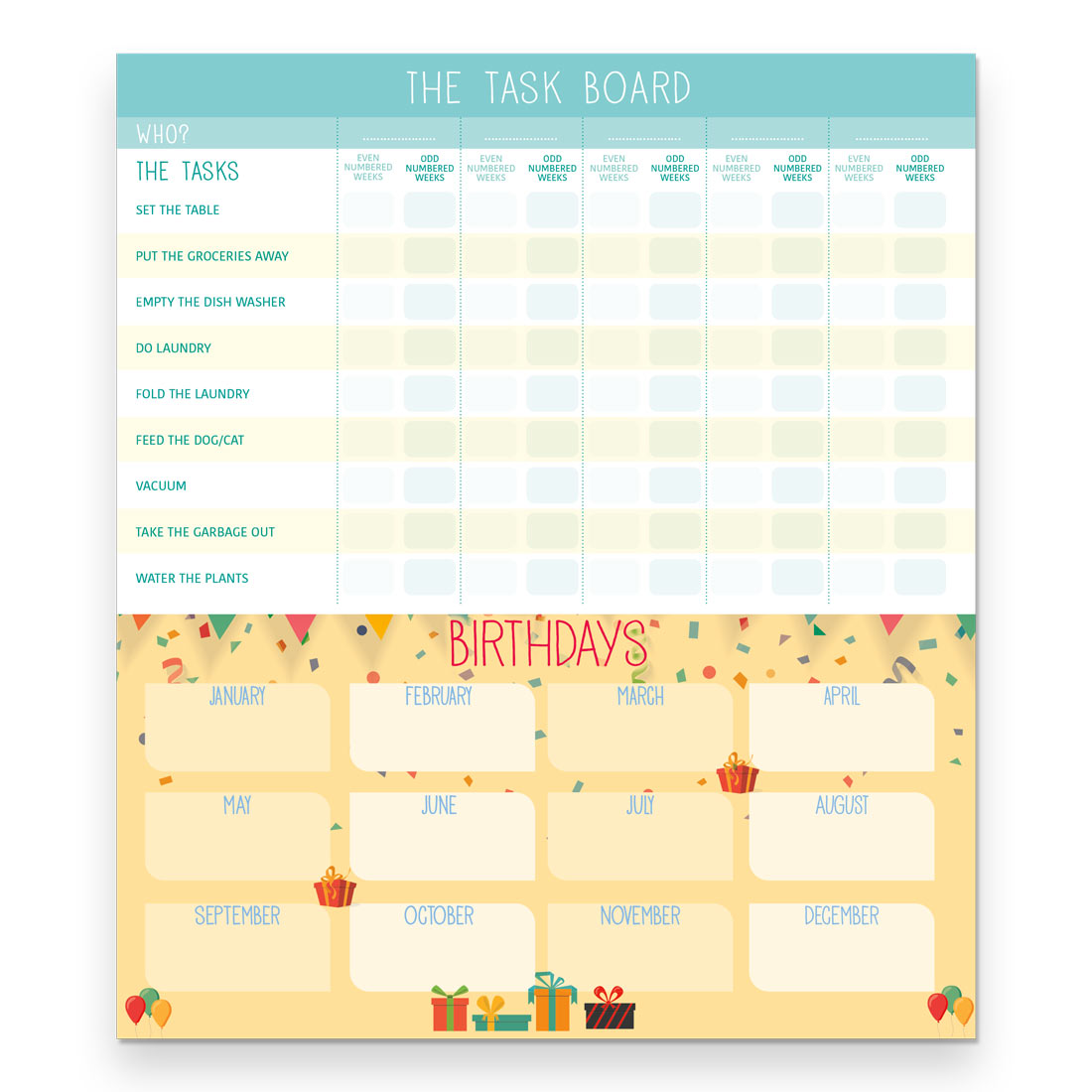 Fridgeplanner™ Maxi Magnet Calendar, 17-Month 2025-2026 (C174110A-26)