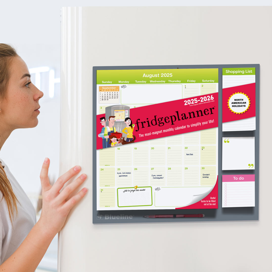 Fridgeplanner™ Maxi Magnet Calendar, 17-Month 2025-2026 (C174110A-26)