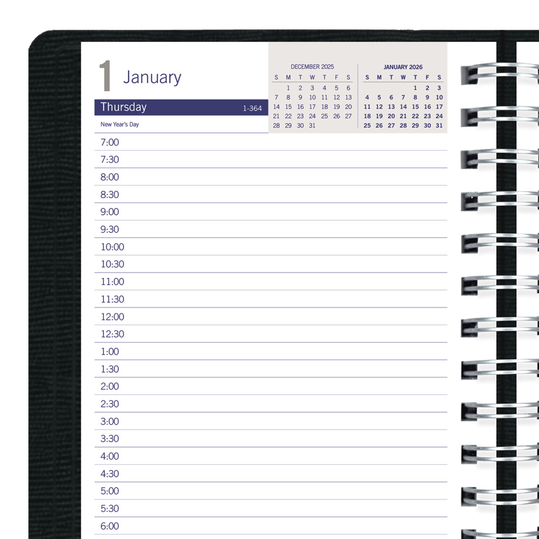 Blueline DuraGlobe™ Daily Planner, Black, 2026 C210.21T-26