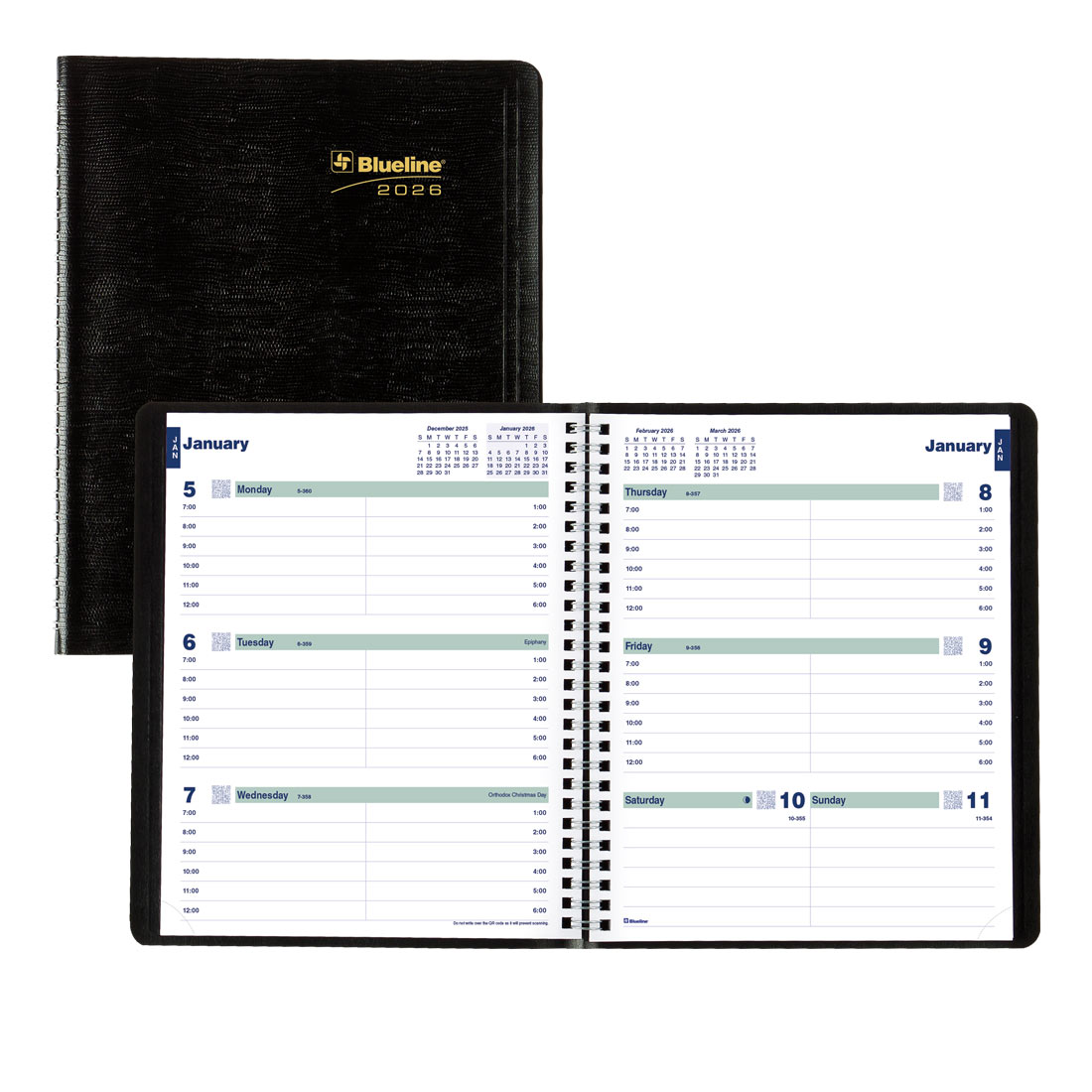 Blueline Essential Plan & Link™ Weekly Planner, Black, 2026 C5275.81T-26