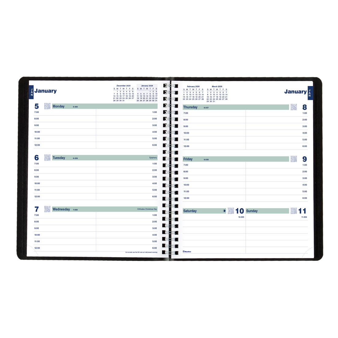 Blueline Essential Plan & Link™ Weekly Planner, Black, 2026 C5275.81T-26