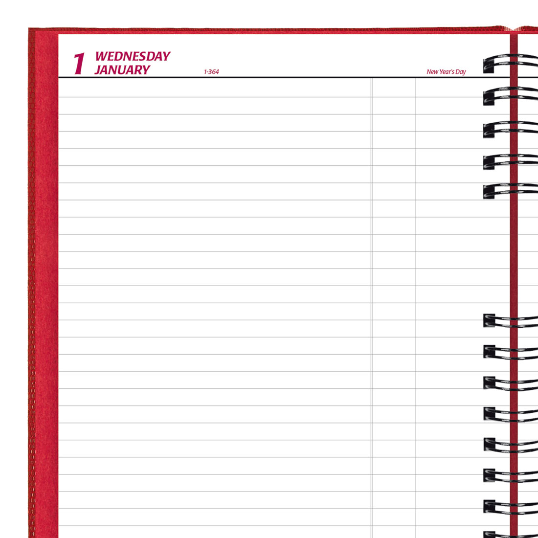 Brownline CoilPro™ Daily Planner, Untimed, Red, 2026 C551C.RED-26
