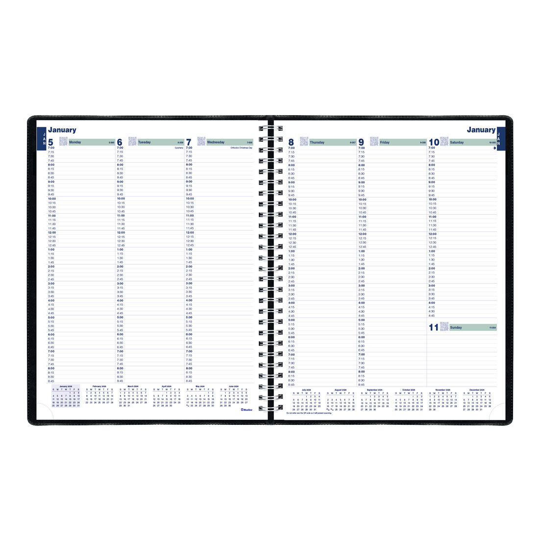 Blueline Essential Plan & Link™ Weekly Planner, Black, 2026 C5950.81T-26