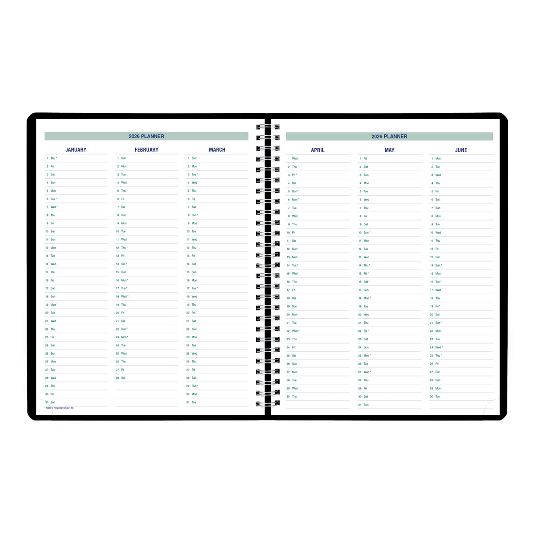 Blueline Essential Plan & Link™ Weekly Planner, Black, 2026 C5950.81T-26