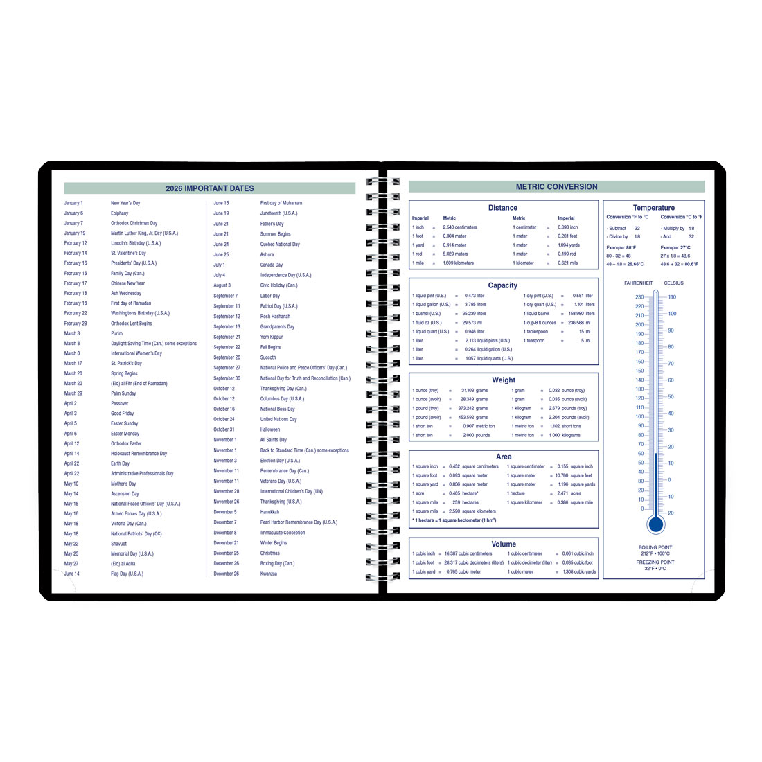 Blueline Essential Plan & Link™ Weekly Planner, Black, 2026 C5950.81T-26