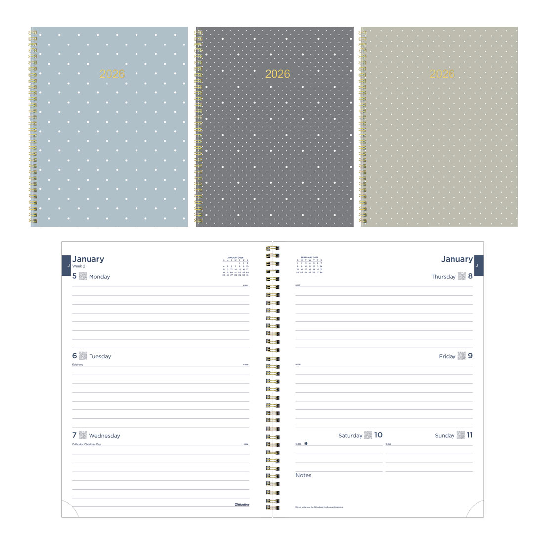 Blueline Minimalist Weekly/Monthly Planner 2026 C958PT.ASX-26