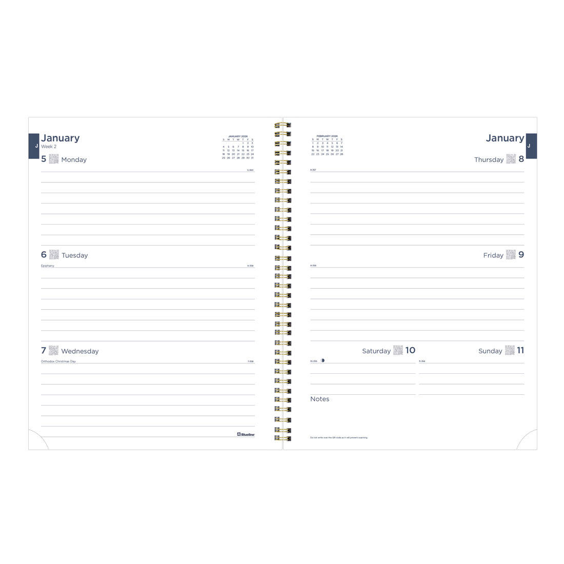 Blueline Minimalist Weekly/Monthly Planner 2026 C958PT.ASX-26