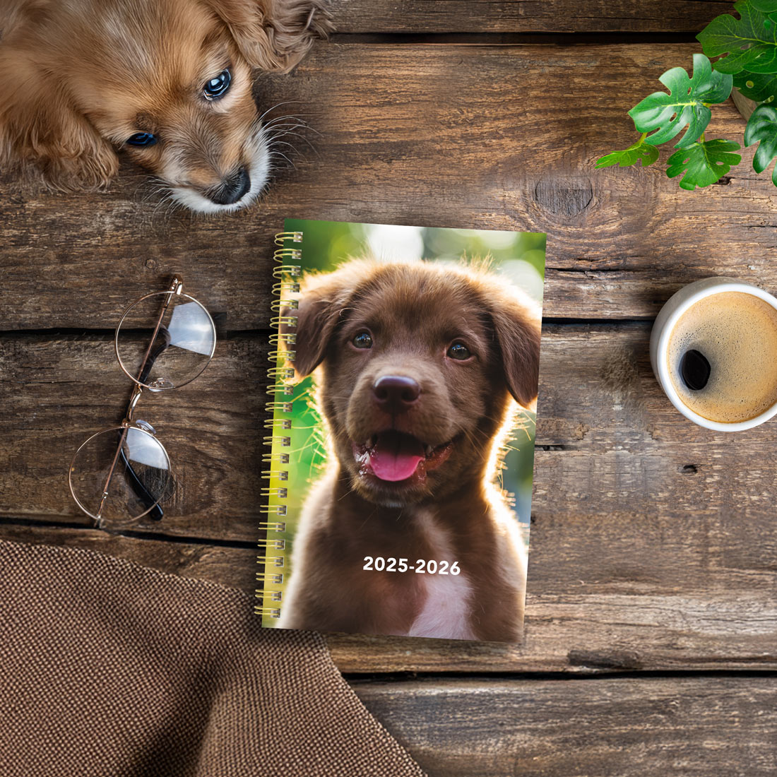 Academic Weekly Planner, Animal, 2025-2026, Blueline CA114PA-26 #color_dog