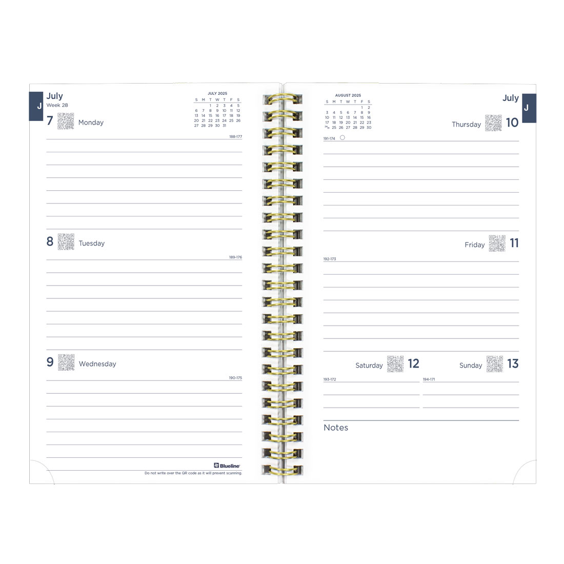 Academic Weekly Planner, Blossom, 2025-2026, Blueline CA114PG-26 #color_blossom-navy
