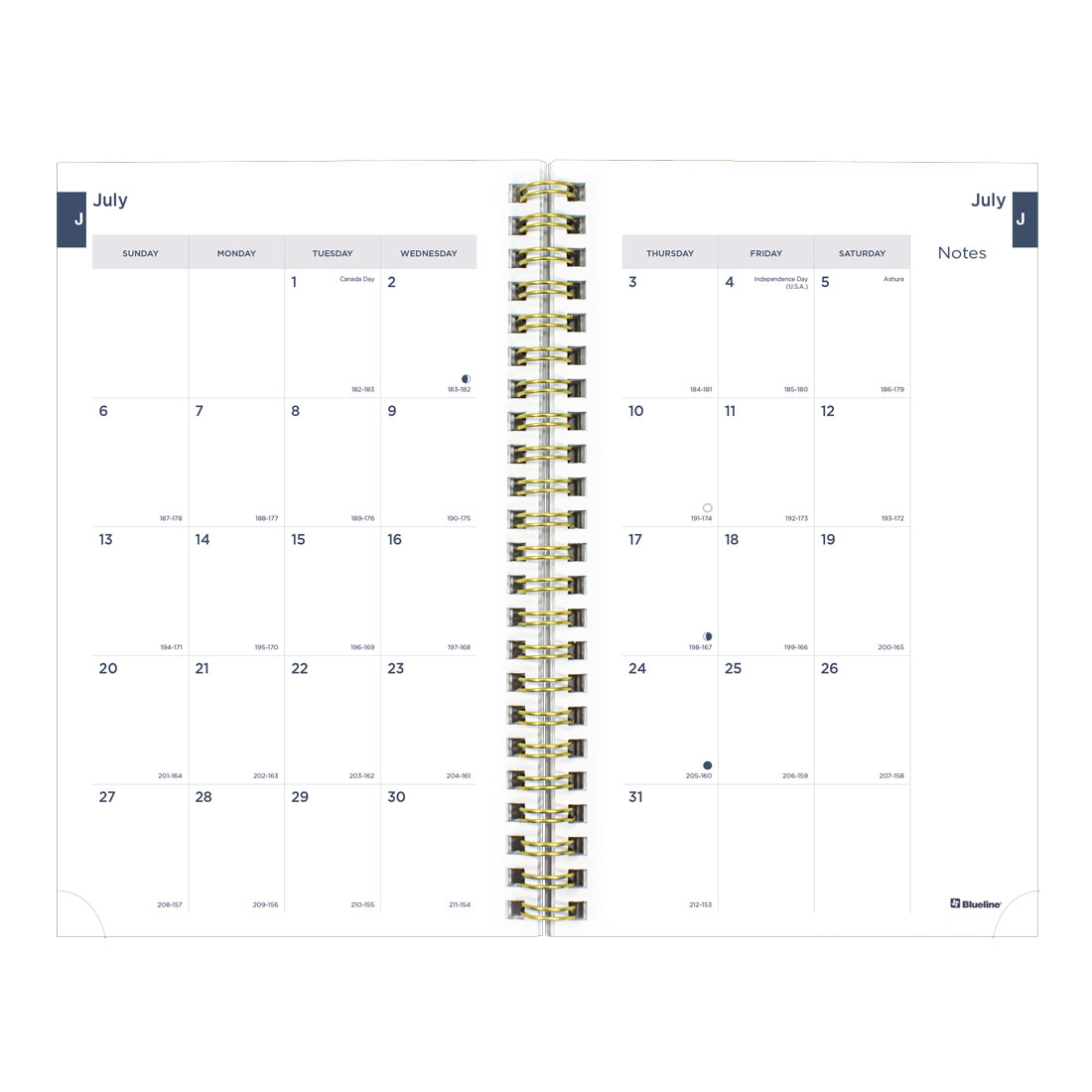Academic Weekly Planner, Blossom, 2025-2026, Blueline CA114PG-26 #color_blossom-navy