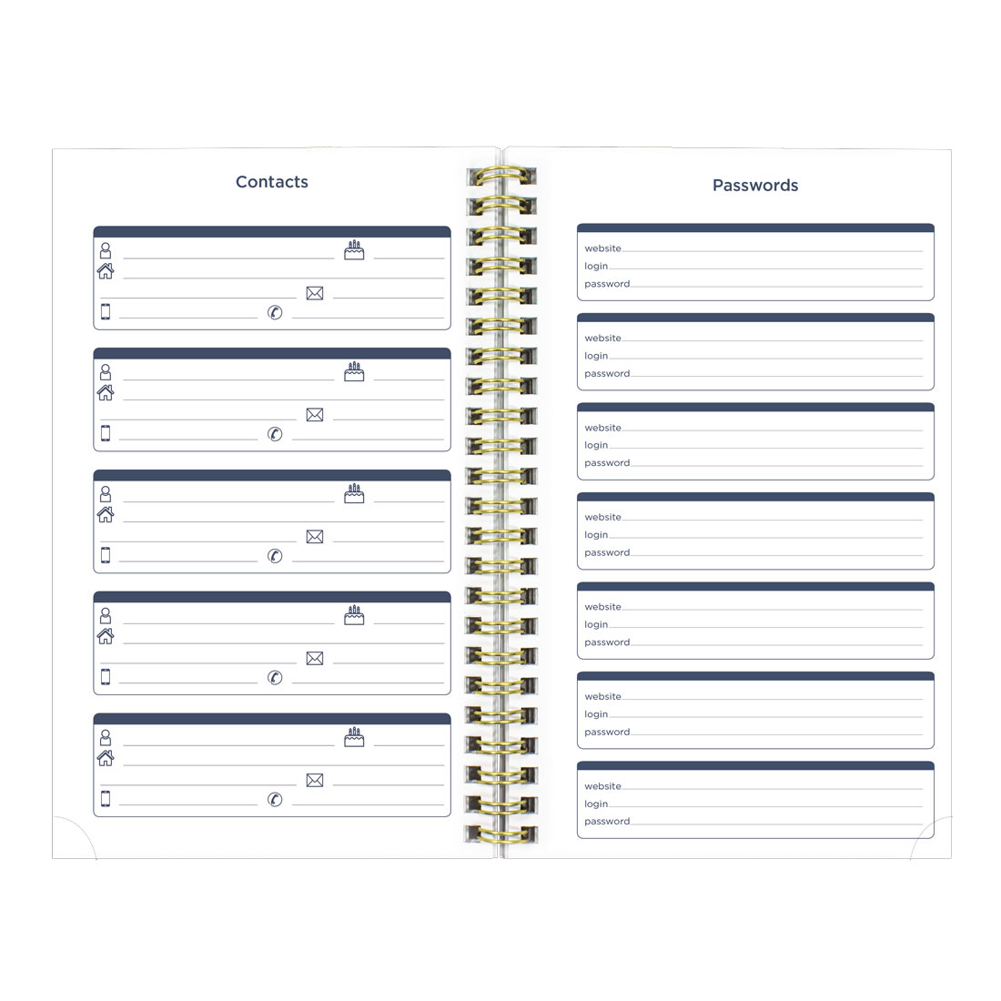 Academic Weekly Planner, Blossom, 2025-2026, Blueline CA114PG-26 #color_blossom-navy