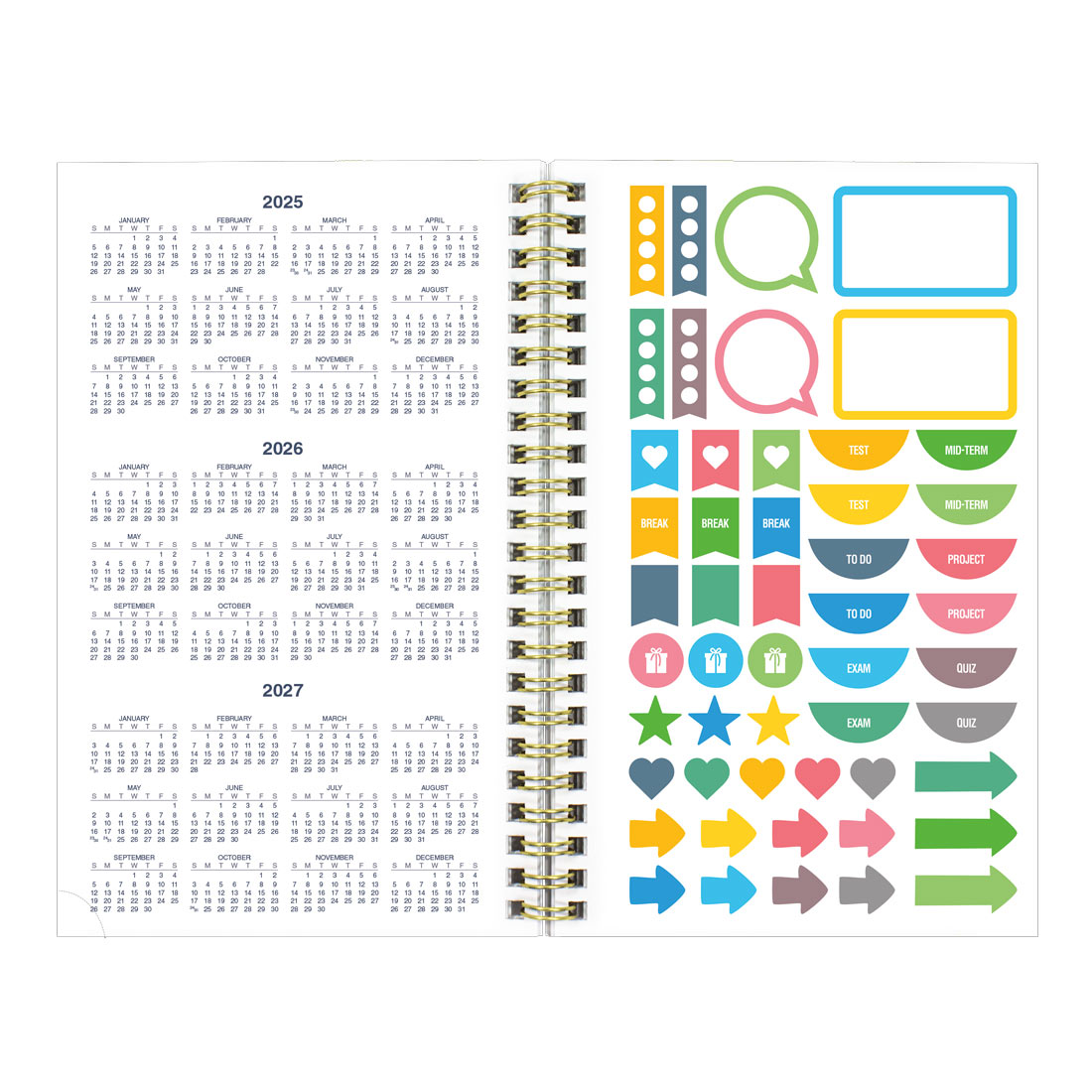 Academic Weekly Planner, Blossom, 2025-2026, Blueline CA114PG-26 #color_blossom-navy