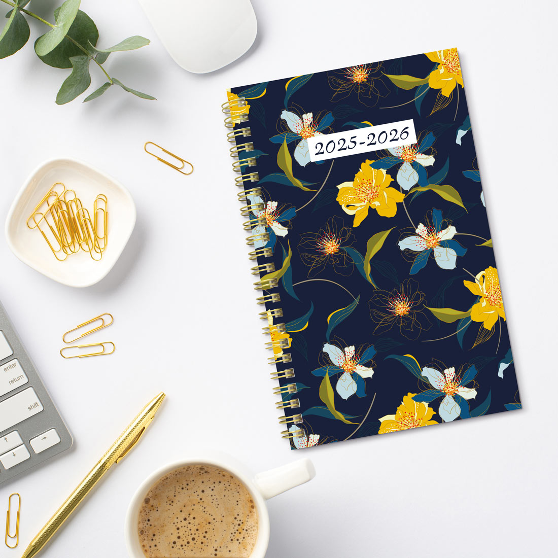 Academic Weekly Planner, Blossom, 2025-2026, Blueline CA114PG-26 #color_blossom-navy