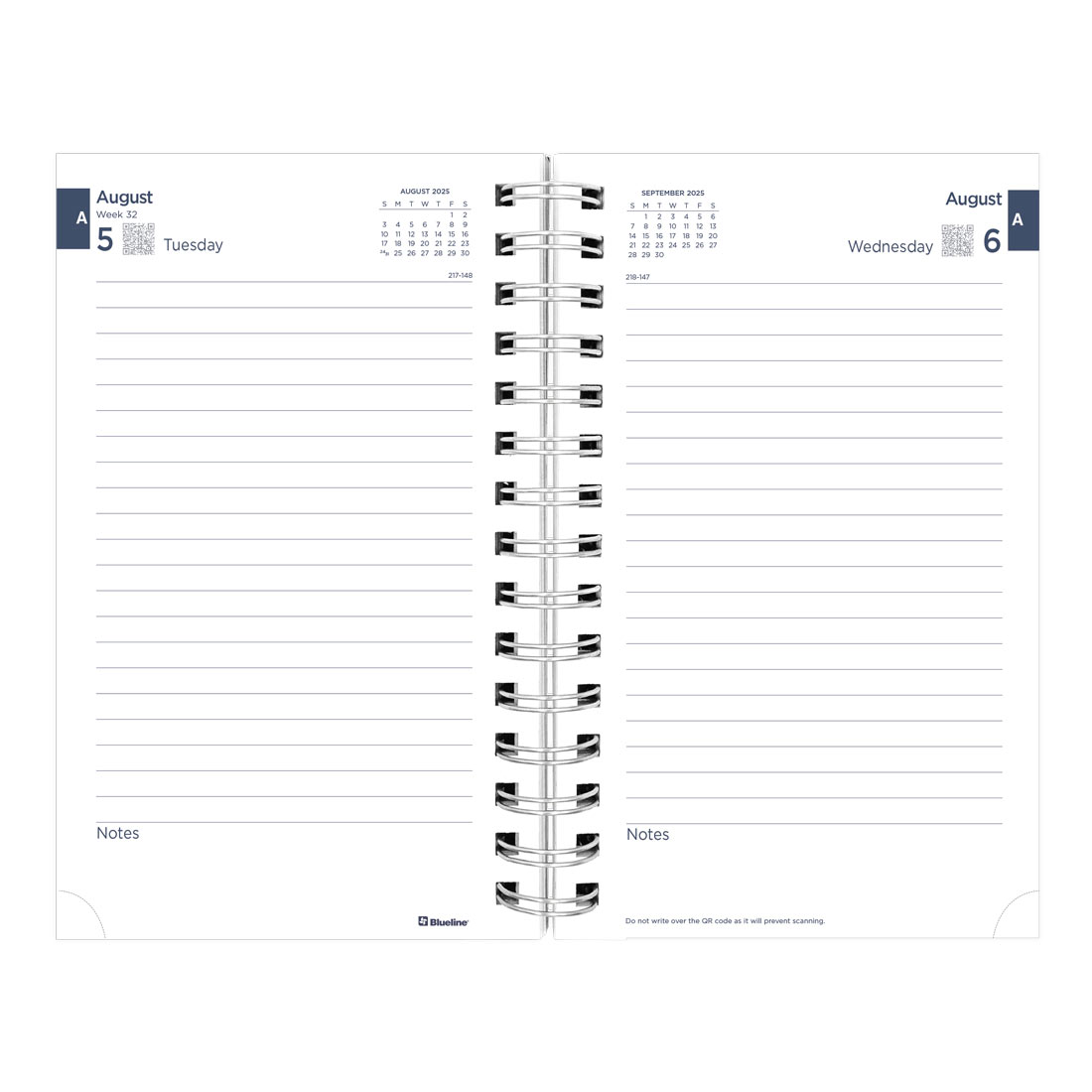 Academic Daily Planner, Blossom, 2025-2026, Blueline CA214PG-26 #color_blossom-white