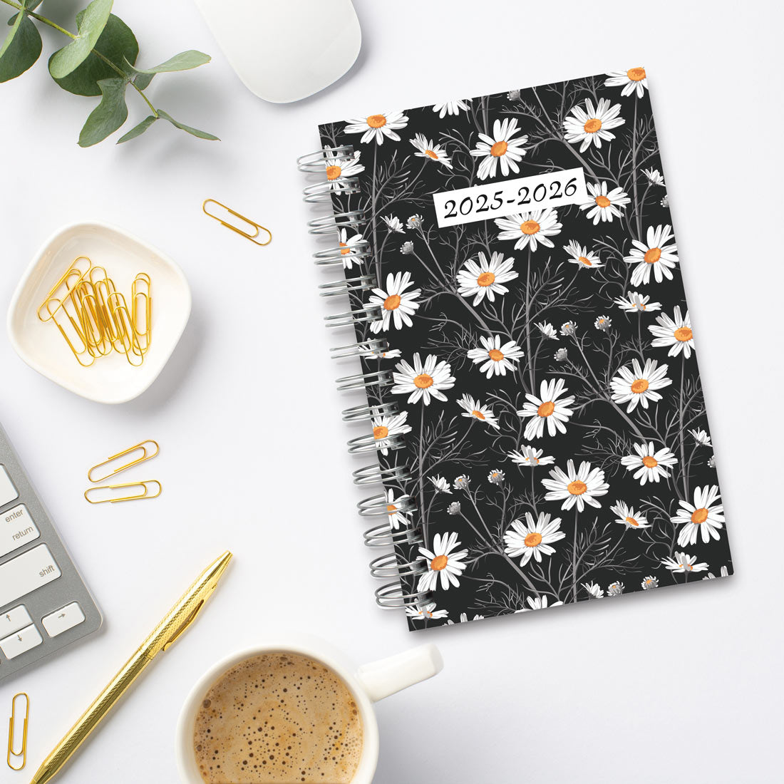 Academic Daily Planner, Blossom, 2025-2026, Blueline CA214PG-26 #color_blossom-white