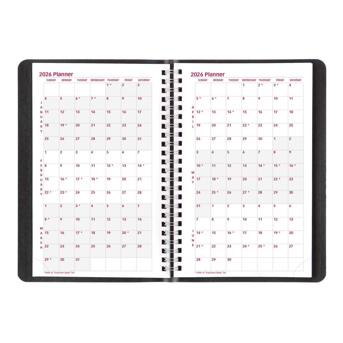 Brownline Essential Weekly Planner, Black, 2026 CB100.BLK-26