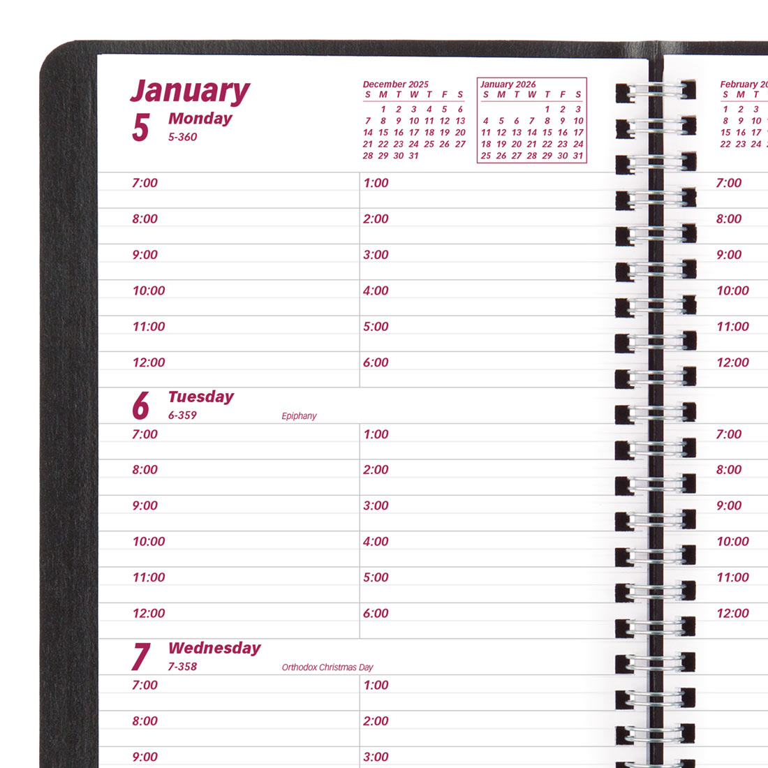 Brownline Essential Weekly Planner, Black, 2026 CB100.BLK-26