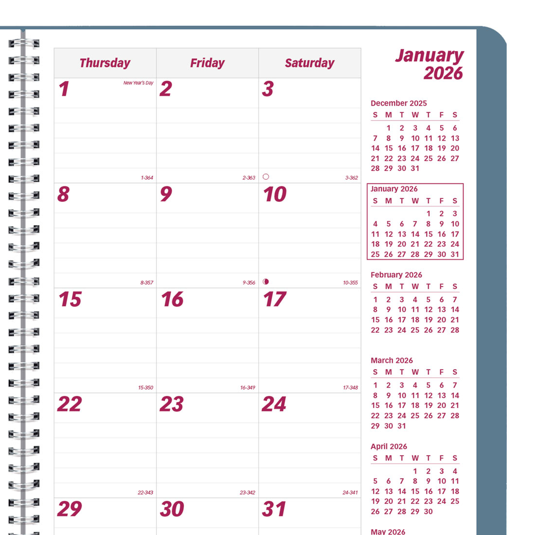 Brownline Mountain Monthly Planner, 2026 CB1262G.03-26, #color_snow