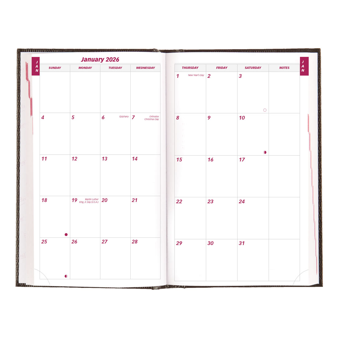 Brownline Daily Appointment Planner, Black, 2026 CB634.BLK-26