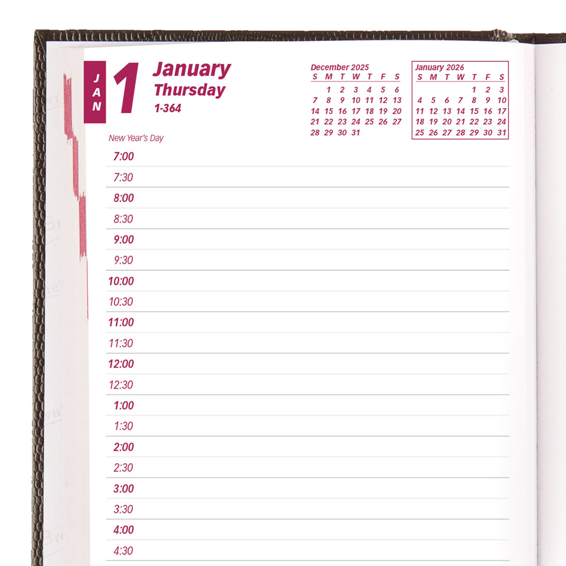 Brownline Daily Appointment Planner, Black, 2026 CB634.BLK-26