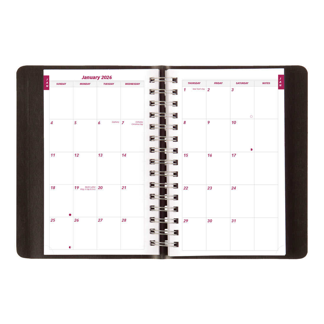 Brownline Essential Daily Planner, 2026 CB634W.BLK-26