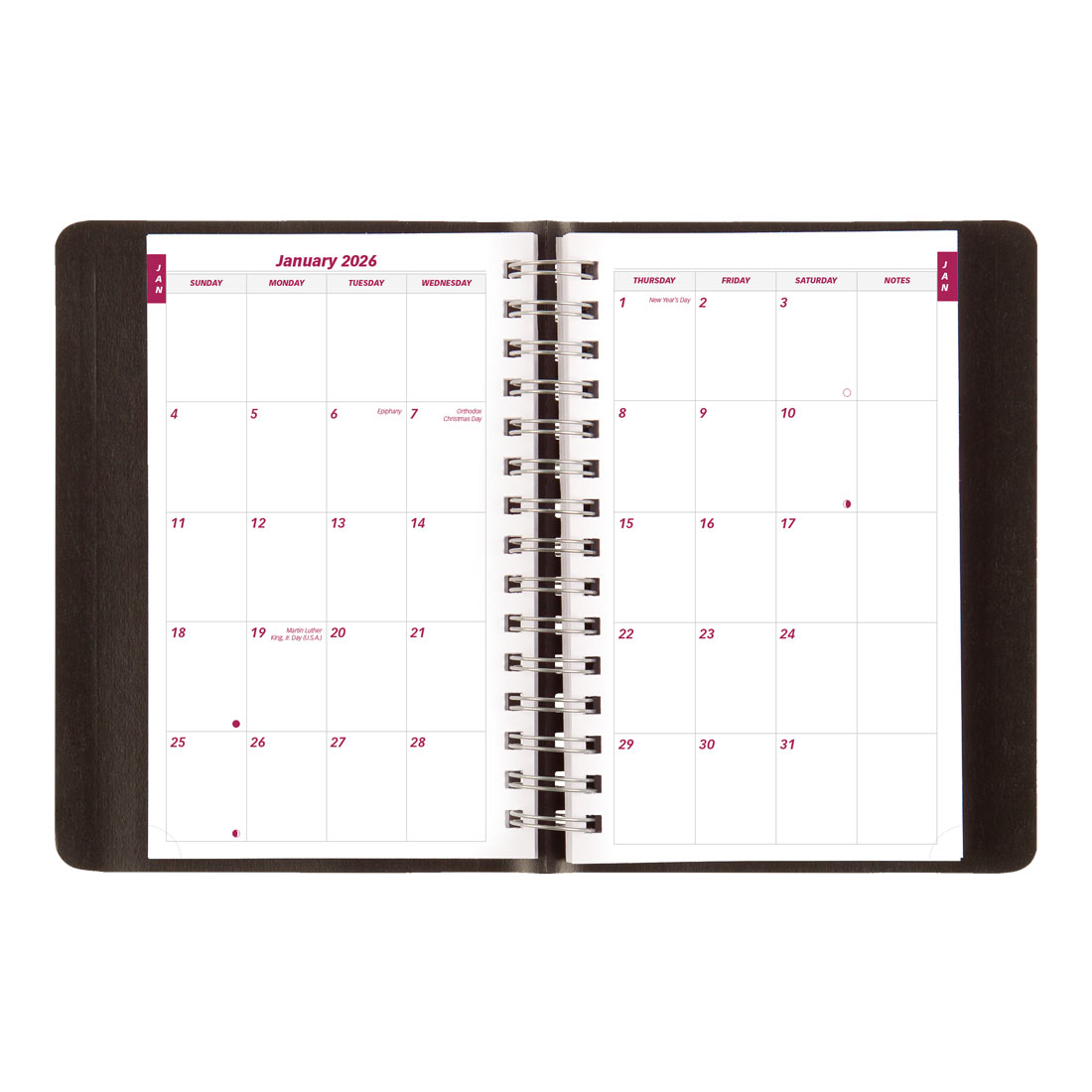 Brownline PlannerPlus™ Daily Appointment Planner, Black, 2026 CB634WN.BLK-26