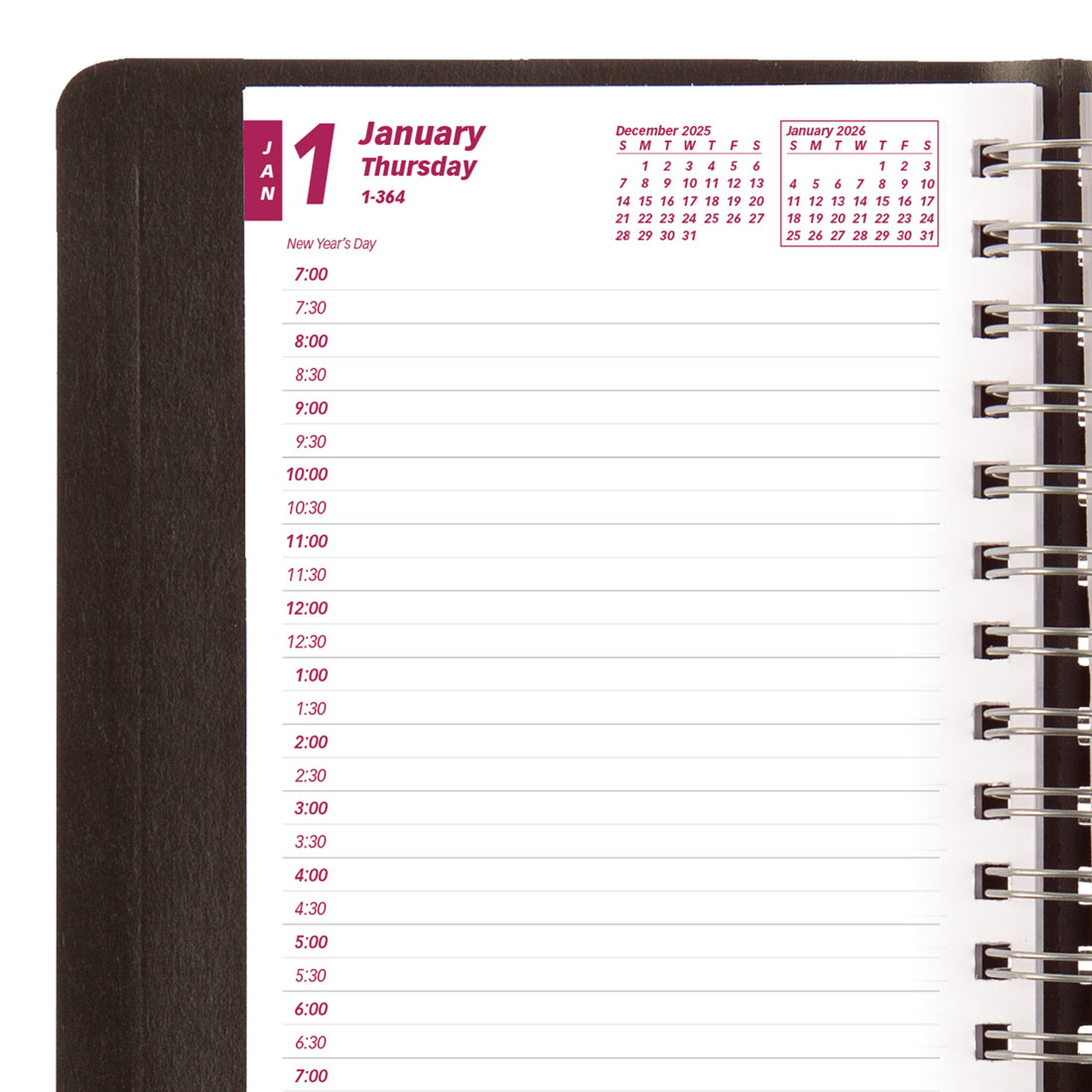 Brownline PlannerPlus™ Daily Appointment Planner, Black, 2026 CB634WN.BLK-26