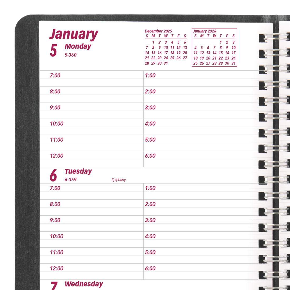 Brownline Essential Weekly Planner, Black, 2026 CB75.BLK-26