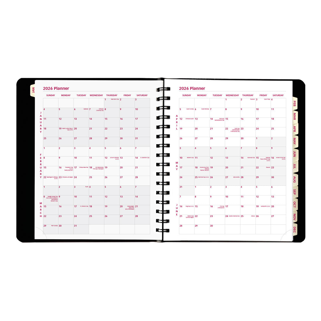 Brownline Essential Weekly Planner, Black, 2026 CB850.BLK-26
