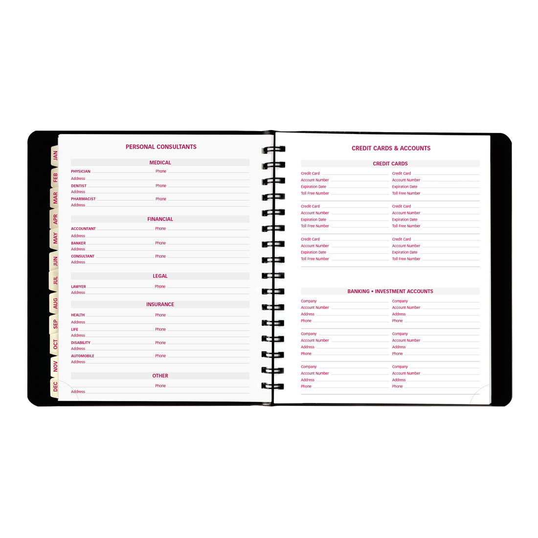 Brownline Essential Weekly Planner, Black, 2026 CB850.BLK-26