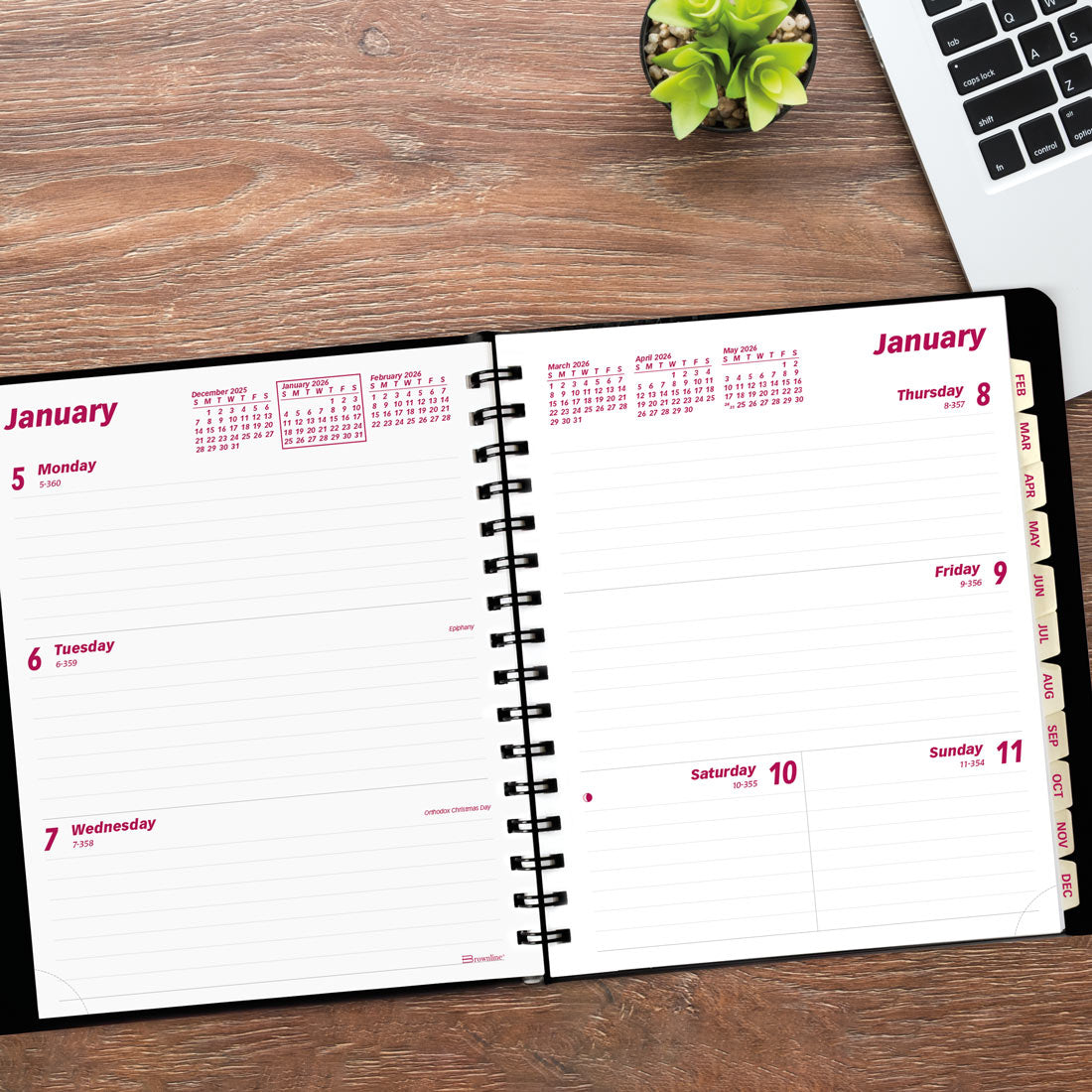 Brownline Essential Weekly Planner, Black, 2026 CB850.BLK-26
